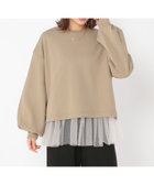 【スタディオ クリップ/studio CLIP】のチュールレイヤードプルオーバー 人気、トレンドファッション・服の通販 founy(ファニー) ファッション Fashion レディースファッション Fashion for Women トップス・カットソー Cut & Sew Tops カジュアルプルオーバー・ニットトップス Pullovers & Knit Tops / Casual Pullovers おすすめ Recommended / Our Picks インナー Innerwear シャイニー Shiny, Glossy Finish シンプル Simple, Minimal スリット Slit, Slit Detail チュール Tulip, Tulip Motif デニム Denim, Jeans Material エレガント 上品 Elegant thumbnail ベージュ55|ID: prp329100004761195 ipo3291000000034663583