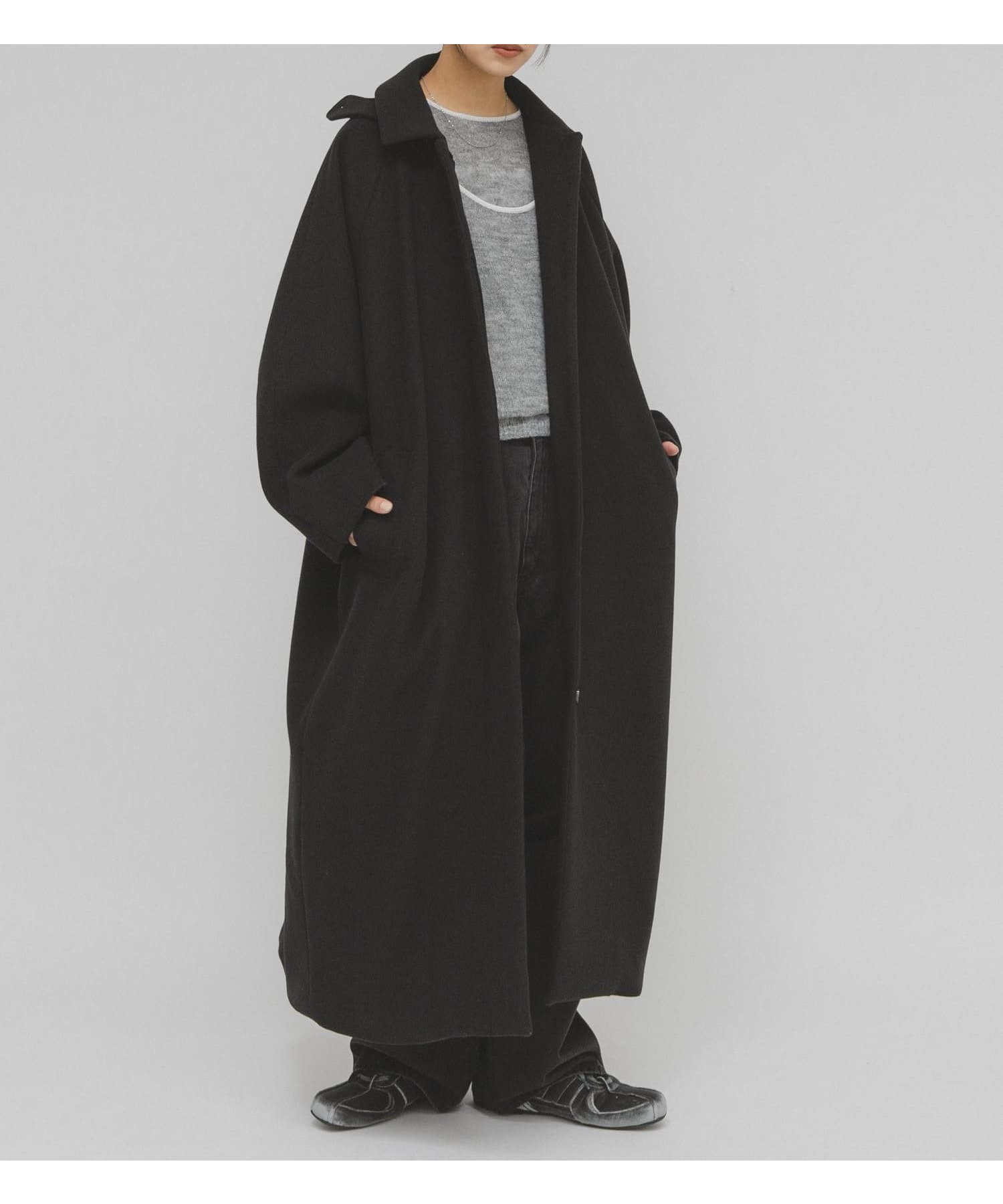 【ケービーエフ/KBF / URBAN RESEARCH】のステンカラーコクーンロングコート インテリア・キッズ・メンズ・レディースファッション・服の通販 founy(ファニー) ファッション Fashion レディースファッション Fashion for Women アウター Coat / Outerwear Collection コート・ロングコート・ピーコート Long Coats, Peacoats & More 2025年 2025 2025-2026秋冬・A/W Autumn/Winter 2025–26 AW25–26 冬 Winter / This Winter シンプル Simple, Minimal ハイネック High Neck, Mock Neck フォルム Silhouette, Form ロング Long, Long-Length A/W・秋冬 Autumn/Winter BLACK|ID: prp329100004761222 ipo3291000000035131937