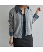 【ノッチ/notch】のデニムドッキングニットカーディガン 人気、トレンドファッション・服の通販 founy(ファニー) ファッション Fashion レディースファッション Fashion for Women トップス・カットソー Cut & Sew Tops ニット Knit Tops & Sweaters カーディガン・羽織り Layered Style Cardigans カーディガン Cardigan, Knitwear ガーリー Girly, Feminine Style デニム Denim, Jeans Material トレンド Trend, Trending Now フレア Flare, Flared ワイド Wide, Wide Fit thumbnail グレー|ID: prp329100004761273 ipo3291000000034645348