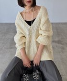 【ページボーイ/PAGEBOY】のケーブルVネックプルオーバー 人気、トレンドファッション・服の通販 founy(ファニー) ファッション Fashion レディースファッション Fashion for Women トップス・カットソー Cut & Sew Tops カジュアルプルオーバー・ニットトップス Pullovers & Knit Tops / Casual Pullovers Vネックトップス V-Neck Tops / V-Cut Neckline Shirts おすすめ Recommended / Our Picks インナー Innerwear スクエア Square, Square Shape トレンド Trend, Trending Now 定番 Standard, Basic Item thumbnail オフホワイト05|ID: prp329100004761344 ipo3291000000034497552