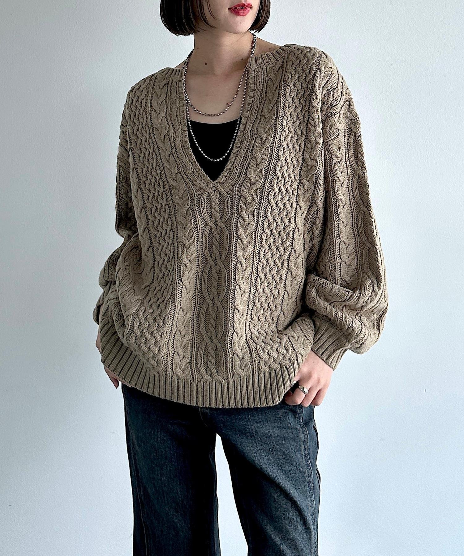 【ページボーイ/PAGEBOY】のケーブルVネックプルオーバー インテリア・キッズ・メンズ・レディースファッション・服の通販 founy(ファニー) 　ファッション　Fashion　レディースファッション　Fashion for Women　トップス・カットソー　Cut & Sew Tops　カジュアルプルオーバー・ニットトップス　Pullovers & Knit Tops / Casual Pullovers　Vネックトップス　V-Neck Tops / V-Cut Neckline Shirts　おすすめ　Recommended / Our Picks　インナー　Innerwear　スクエア　Square, Square Shape　トレンド　Trend, Trending Now　定番　Standard, Basic Item　ベージュ55|ID: prp329100004761344 ipo3291000000034497555