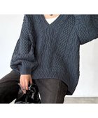 【ページボーイ/PAGEBOY】のケーブルVネックプルオーバー 人気、トレンドファッション・服の通販 founy(ファニー) ファッション Fashion レディースファッション Fashion for Women トップス・カットソー Cut & Sew Tops カジュアルプルオーバー・ニットトップス Pullovers & Knit Tops / Casual Pullovers Vネックトップス V-Neck Tops / V-Cut Neckline Shirts おすすめ Recommended / Our Picks インナー Innerwear スクエア Square, Square Shape トレンド Trend, Trending Now 定番 Standard, Basic Item thumbnail ブルー84|ID: prp329100004761344 ipo3291000000034497561