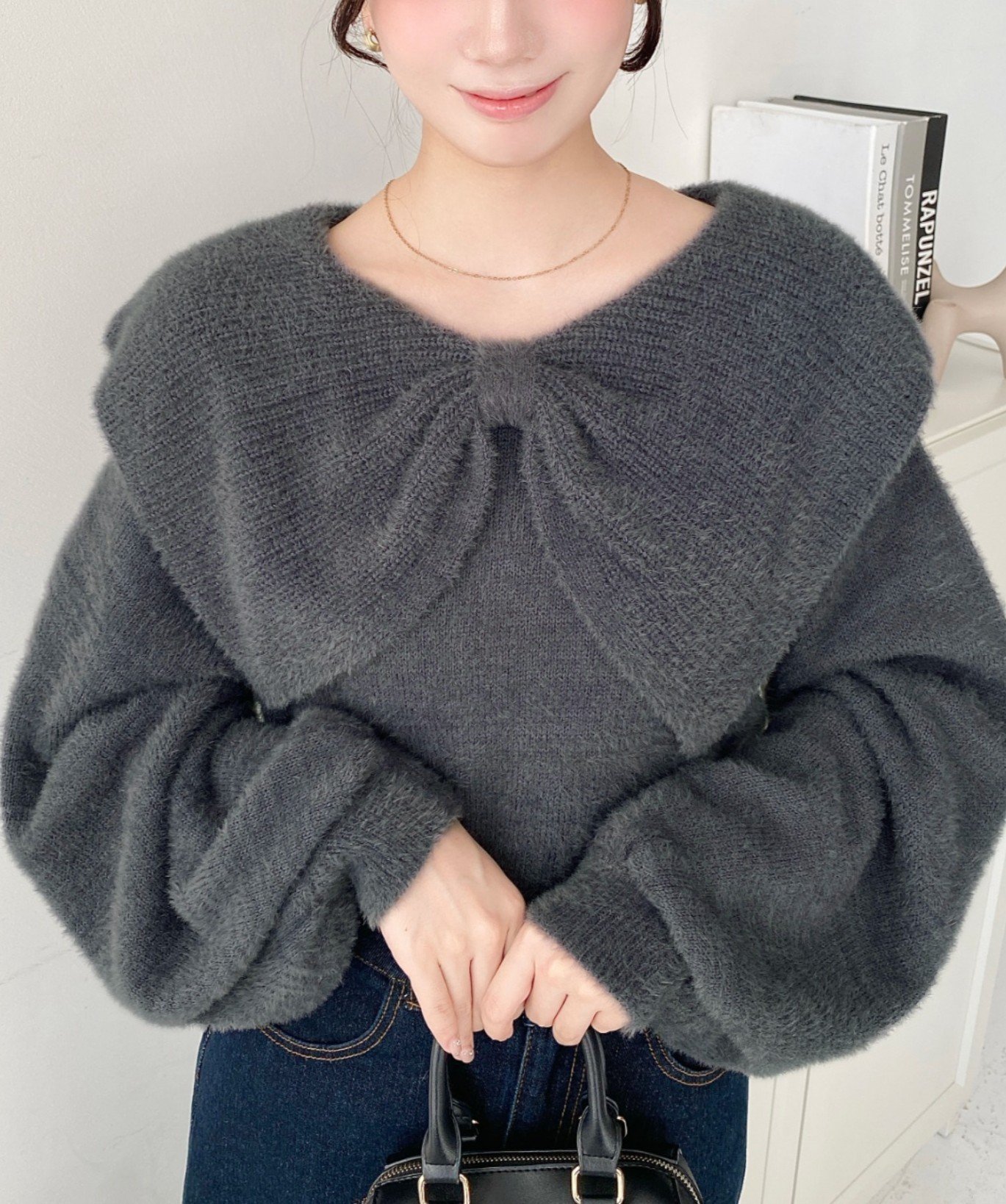 【モーメントプラス/moment+ / MEN】のケープリボンシャギーニットプルオーバー インテリア・キッズ・メンズ・レディースファッション・服の通販 founy(ファニー) ファッション Fashion メンズファッション Fashion for Men トップス・カットソー Cut & Sew Tops ニット・セーター / 定番トップス Knit Tops & Sweaters アクセサリー Fashion Accessories シンプル Simple, Minimal スラックス Slacks, Dress Pants タイトスカート Pencil Skirt, Tight Skirt ダウン Down, Puffer デニム Denim, Jeans Material トレンド Trend, Trending Now フェザー Feather, Feather Detail フェミニン Feminine, Girly フレア Flare, Flared ベーシック Basic, Essential ボトム Bottoms, Lower Wear リボン Ribbon, Bow A/W・秋冬 Autumn/Winter 再入荷 Restock / Back in Stock プチプライス・低価格 Affordable / Budget Price エレガント 上品 Elegant チャコールグレー|ID: prp329100004761350 ipo3291000000034458383