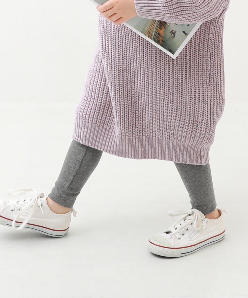 【デビロック/devirock / KIDS】のもちもちストレッチ 無地厚手レギンス レギンス 10分丈 25AW インテリア・キッズ・メンズ・レディースファッション・服の通販 founy(ファニー) 　ファッション　Fashion　キッズファッション　Fashion for Kids　シンプル　Simple, Minimal　ストレッチ　Stretch, Stretchy Fabric　フィット　Fit, Slim Fit　無地　Plain, Solid Color　リラックス　Relax, Relaxed Fit　レギンス　Leggings, Stretch Pants　おすすめ　Recommended / Our Picks　2025年　2025　2025-2026秋冬・A/W　Autumn/Winter 2025–26 AW25–26　杢チャコール|ID: prp329100004761358 ipo3291000000034611992