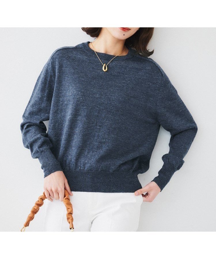 【アンタイトル/UNTITLED】の【アンサンブル可能/洗える】リネン混ベーシックプルオーバー インテリア・キッズ・メンズ・レディースファッション・服の通販 founy(ファニー) ファッション Fashion レディースファッション Fashion for Women トップス・カットソー Cut & Sew Tops アンサンブルニット Knit Ensembles & Twin Sets カジュアルプルオーバー・ニットトップス Pullovers & Knit Tops / Casual Pullovers アンサンブル Ensemble Set シンプル Simple, Minimal ストレッチ Stretch, Stretchy Fabric スマート Smart, Elegant ネックレス Necklace, Pendant Necklace パール Pearl, Pearl Accent ベーシック Basic, Essential リネン Linen, Linen Fabric 洗える Machine Washable ネイビー|ID: prp329100004761375 ipo3291000000034458630