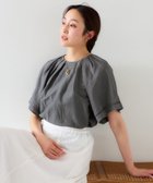 【アンタイトル/UNTITLED】の【セットアップ可能】リネン混 タックブラウス チャコールグレー|ID: prp329100004761396 ipo3291000000034458791