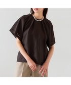 【アンタイトル/UNTITLED】の【セットアップ可能】リネン混 タックブラウス ブラウン|ID: prp329100004761396 ipo3291000000034458792