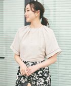 【アンタイトル/UNTITLED】の【セットアップ可能】リネン混 タックブラウス ライトベージュ|ID: prp329100004761396 ipo3291000000034458794