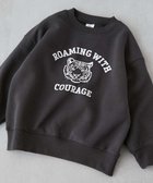 【デビロック/devirock / KIDS】のデビラボ*【アニマルカレッジ】 裏起毛 BIGシルエット プリントトレーナー 25AW 001-トラ-スミクロ|ID: prp329100004761410 ipo3291000000034773990