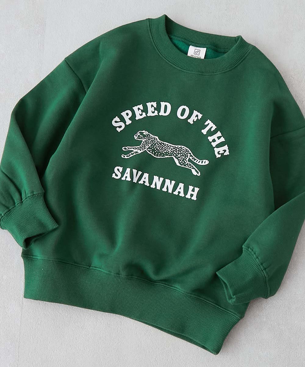 【デビロック/devirock / KIDS】のデビラボ*【アニマルカレッジ】 裏起毛 BIGシルエット プリントトレーナー 25AW インテリア・キッズ・メンズ・レディースファッション・服の通販 founy(ファニー) ファッション Fashion キッズファッション Fashion for Kids ストレッチ Stretch, Stretchy Fabric デニム Denim, Jeans Material トレンド Trend, Trending Now トレーナー Sweatshirt, Trainer プリント Print, Printed Pattern 2025年 2025 2025-2026秋冬・A/W Autumn/Winter 2025–26 AW25–26 004-チーター-ボトルグリーン|ID: prp329100004761410 ipo3291000000034773994