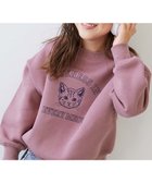 【デビロック/devirock / KIDS】のデビラボ*【アニマルカレッジ】 裏起毛 BIGシルエット プリントトレーナー 25AW 008-ネコ-オールドピンク|ID: prp329100004761410 ipo3291000000034774000