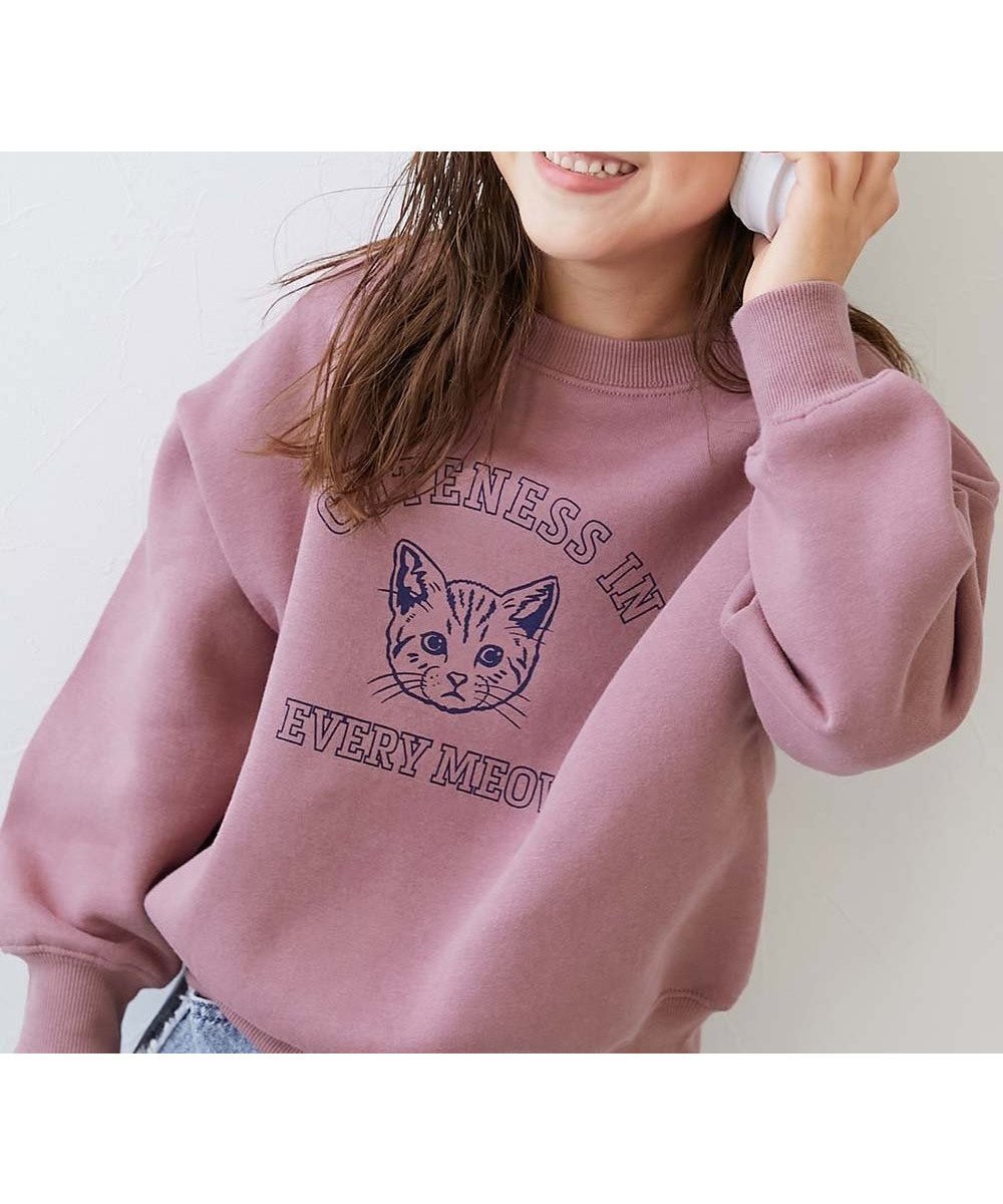 【デビロック/devirock / KIDS】のデビラボ*【アニマルカレッジ】 裏起毛 BIGシルエット プリントトレーナー 25AW インテリア・キッズ・メンズ・レディースファッション・服の通販 founy(ファニー) ファッション Fashion キッズファッション Fashion for Kids ストレッチ Stretch, Stretchy Fabric デニム Denim, Jeans Material トレンド Trend, Trending Now トレーナー Sweatshirt, Trainer プリント Print, Printed Pattern 2025年 2025 2025-2026秋冬・A/W Autumn/Winter 2025–26 AW25–26 008-ネコ-オールドピンク|ID: prp329100004761410 ipo3291000000034774000