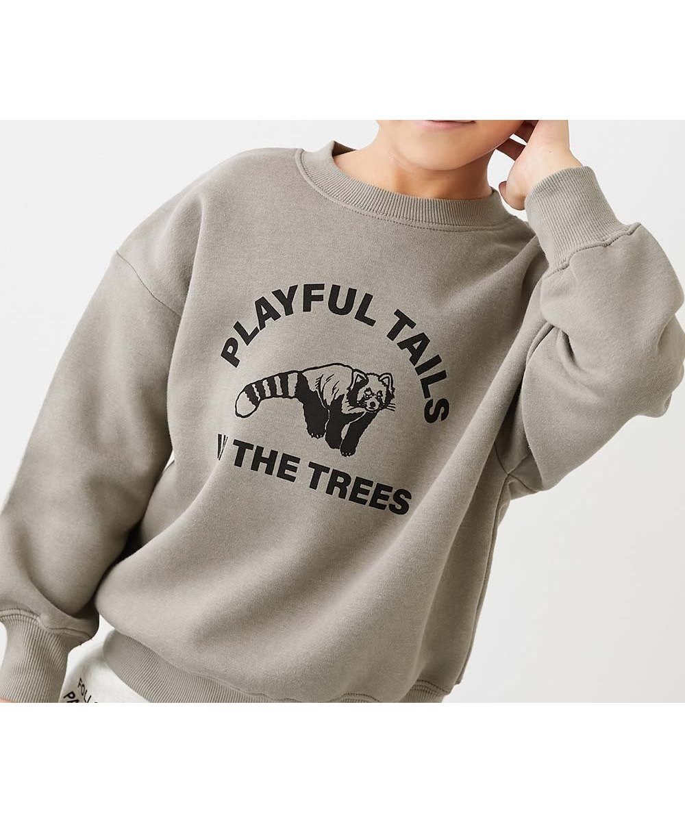 【デビロック/devirock / KIDS】のデビラボ*【アニマルカレッジ】 裏起毛 BIGシルエット プリントトレーナー 25AW インテリア・キッズ・メンズ・レディースファッション・服の通販 founy(ファニー) ファッション Fashion キッズファッション Fashion for Kids ストレッチ Stretch, Stretchy Fabric デニム Denim, Jeans Material トレンド Trend, Trending Now トレーナー Sweatshirt, Trainer プリント Print, Printed Pattern 2025年 2025 2025-2026秋冬・A/W Autumn/Winter 2025–26 AW25–26 011-レッサーパンダ-Dグレージュ|ID: prp329100004761410 ipo3291000000034774004