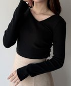 【ジュノア/JUNOAH】のmipiarl アシンメトリークロスニットトップス 人気、トレンドファッション・服の通販 founy(ファニー) ファッション Fashion レディースファッション Fashion for Women トップス・カットソー Cut & Sew Tops ニット Knit Tops & Sweaters thumbnail ブラック|ID: prp329100004761466 ipo3291000000034459720