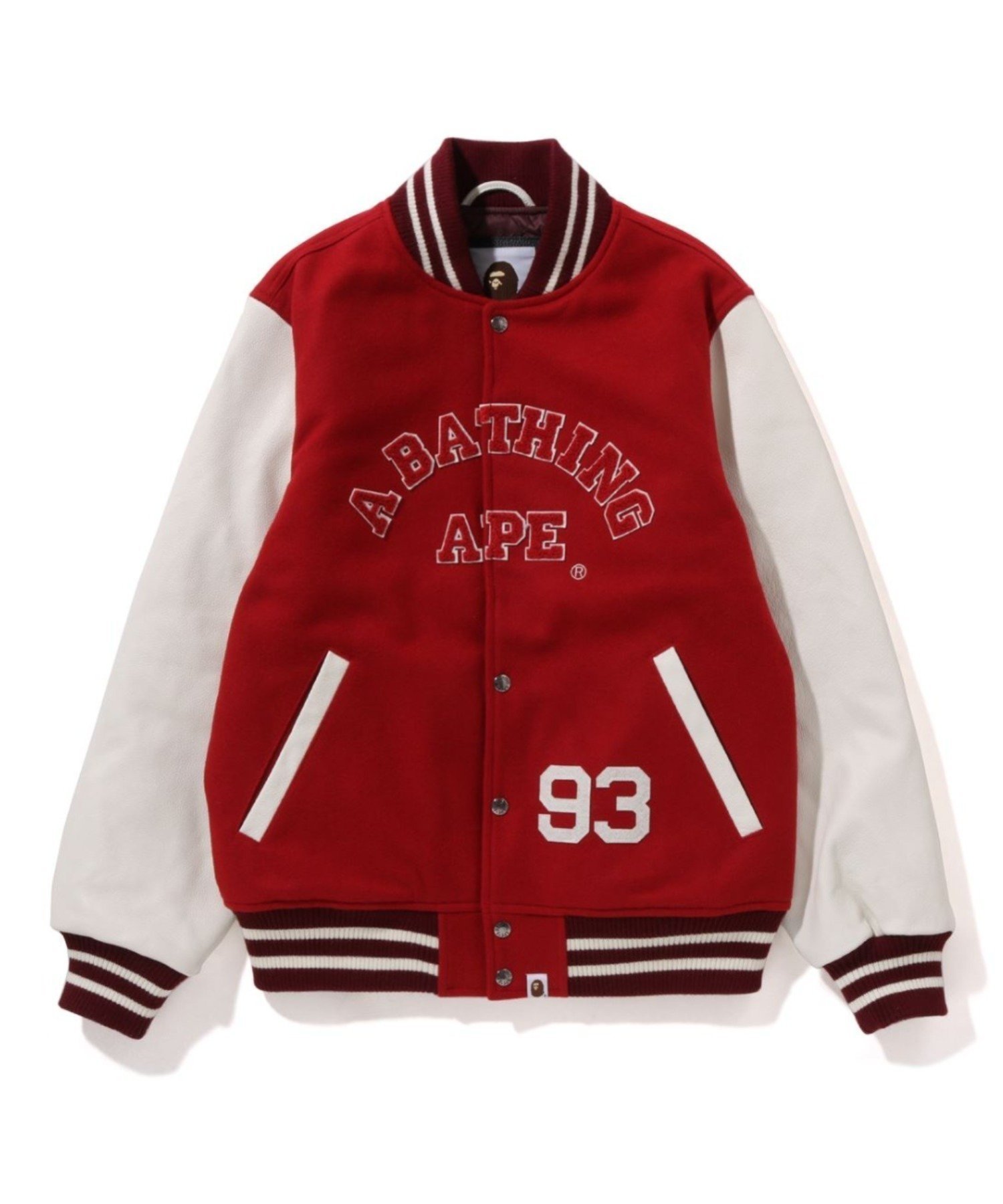 【その他のブランド/Other】のGIANT APE HEAD VARSITY JACKET M インテリア・キッズ・メンズ・レディースファッション・服の通販 founy(ファニー) 　ファッション　Fashion　メンズファッション　Fashion for Men　エンブロイダリー　Embroidery Design　フェルト　Felt, Felt Fabric　ボーダー　Border, Stripe　ポケット　Pocket, Pocket Detail　メルトン　Melton, Heavy Wool　BURGUNDY|ID: prp329100004761486 ipo3291000000034459866