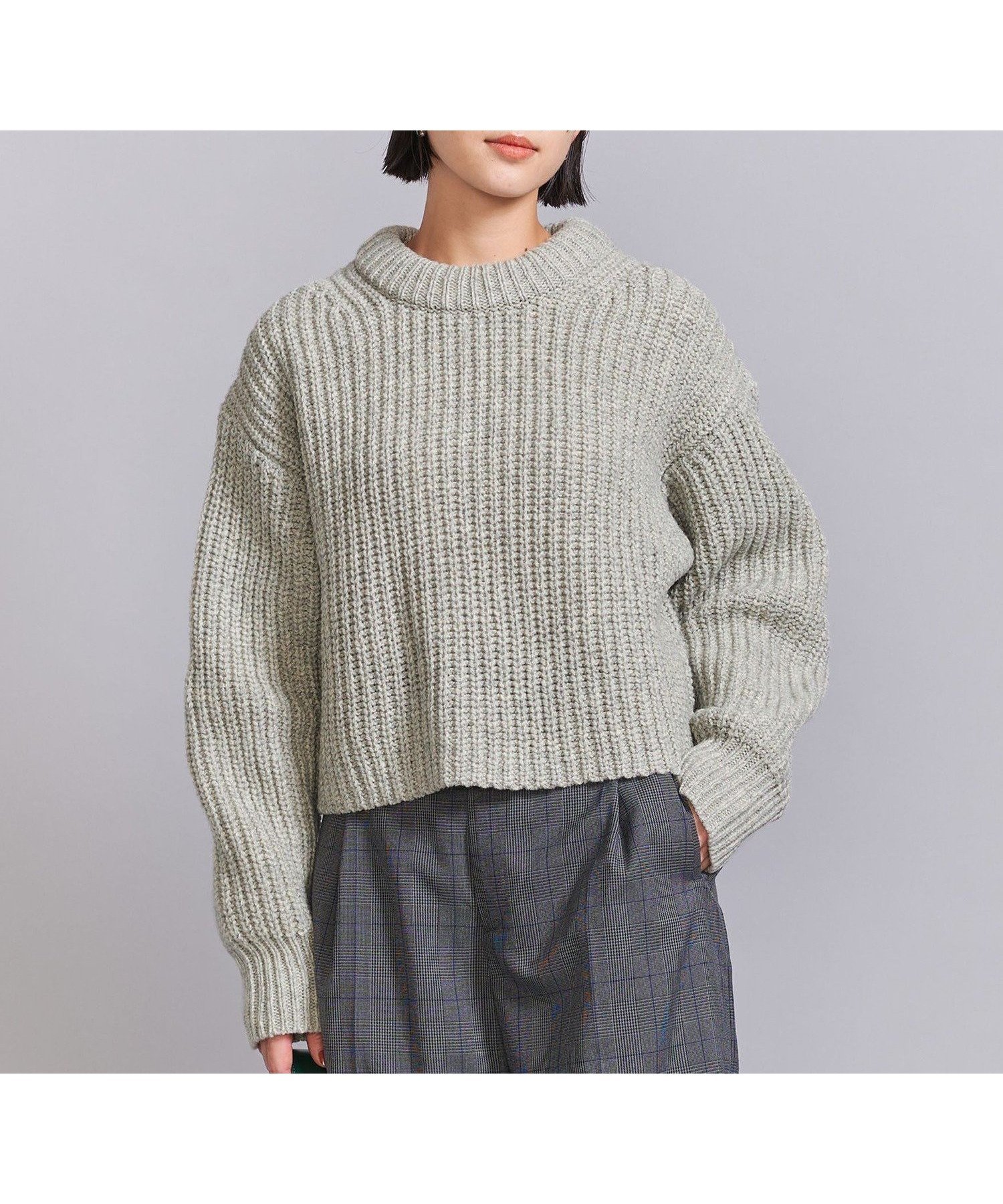 【ユナイテッドアローズ/UNITED ARROWS】のウール畦ニットクロップド プルオーバー インテリア・キッズ・メンズ・レディースファッション・服の通販 founy(ファニー) 　ファッション　Fashion　レディースファッション　Fashion for Women　トップス・カットソー　Cut & Sew Tops　ニット　Knit Tops & Sweaters　カジュアルプルオーバー・ニットトップス　Pullovers & Knit Tops / Casual Pullovers　畦　Ribbed Knit　ショート　Short, Short Length　スラックス　Slacks, Dress Pants　デニム　Denim, Jeans Material　トレンド　Trend, Trending Now　定番　Standard, Basic Item　バランス　Balance, Style Balance　フォルム　Silhouette, Form　ワイド　Wide, Wide Fit　冬　Winter / This Winter　アウトレット　Outlet / Clearance　おすすめ　Recommended / Our Picks　MD.GRAY|ID: prp329100004761538 ipo3291000000034709264