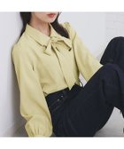 【インデックス/INDEX】の2枚衿ボウタイブラウス【洗濯機OK/防シワ/イージーアイロン】 人気、トレンドファッション・服の通販 founy(ファニー) ファッション Fashion レディースファッション Fashion for Women トップス・カットソー Cut & Sew Tops シャツ・ブラウス・オフィスカジュアル Elegant Blouses & Button-Ups 秋 Autumn カフス Cuff Design 切替 Switching, Contrast Panel スマート Smart, Elegant スリム Slim, Slim Fit スリーブ Sleeve, Long Sleeve / Short Sleeve ビジネス 仕事 通勤 Business / Work / Commuting thumbnail イエロー|ID: prp329100004761622 ipo3291000000034460908