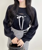 【イング/INGNI】の12Gフェザーリブ デコルテオープンリボンニット 人気、トレンドファッション・服の通販 founy(ファニー) ファッション Fashion レディースファッション Fashion for Women トップス・カットソー Cut & Sew Tops ニット Knit Tops & Sweaters ガーリー Girly, Feminine Style ショート Short, Short Length セーター Sweater, Knitwear デコルテ Décolleté, Neckline なめらか Smooth, Silky Texture ビッグ Big, Oversized フェザー Feather, Feather Detail フェミニン Feminine, Girly ミニスカート Mini Skirt, Short Skirt リボン Ribbon, Bow ロング Long, Long-Length 冬 Winter / This Winter おすすめ Recommended / Our Picks thumbnail クロ|ID: prp329100004762193 ipo3291000000034907660