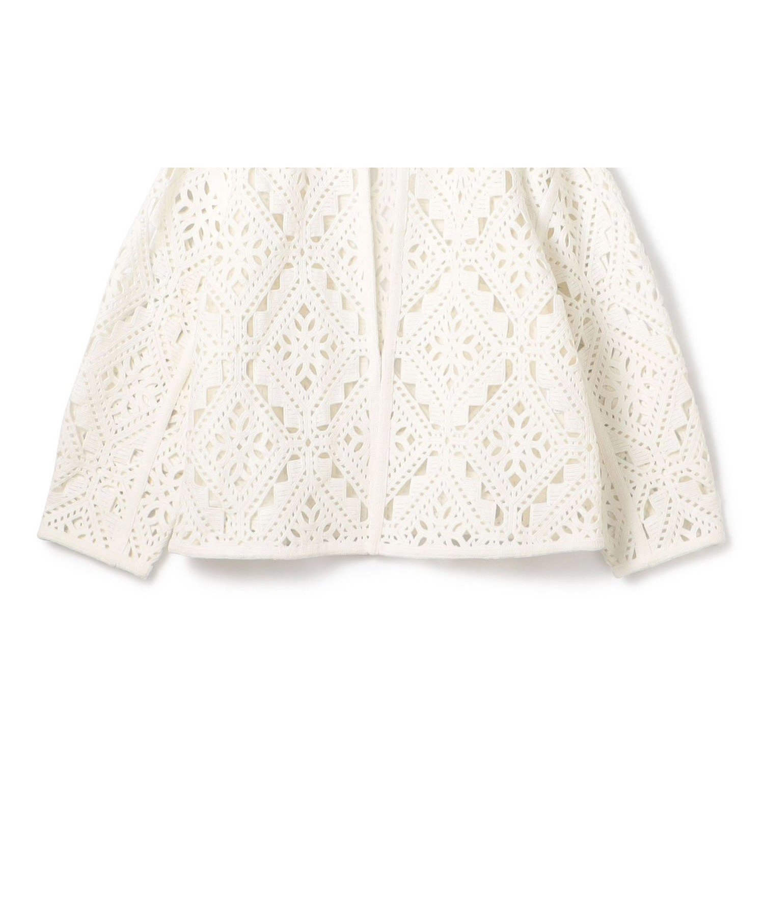 【トゥモローランド/TOMORROWLAND】のダイヤモチーフエンブロイダリー クルーネックジャケット 人気、トレンドファッション・服の通販 founy(ファニー) 　ファッション　Fashion　レディースファッション　Fashion for Women　アウター　Coat / Outerwear Collection　レディースジャケット・軽アウター　Jackets　アクセサリー　Fashion Accessories　インナー　Innerwear　カットソー　Cut and Sewn Top　カーディガン　Cardigan, Knitwear　シンプル　Simple, Minimal　ジャケット　Jacket, Outerwear　スリーブ　Sleeve, Long Sleeve / Short Sleeve　定番　Standard, Basic Item　ハイネック　High Neck, Mock Neck　モチーフ　Motif, Design Theme　おすすめ　Recommended / Our Picks　 other-1|ID: prp329100004762235 ipo3291000000034465759