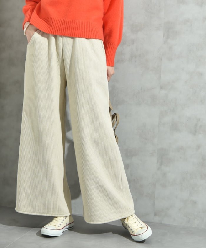 【インタープラネット/INTERPLANET】のINTERPLANET/コーデュロイ裏フリースボンディグパンツ インテリア・キッズ・メンズ・レディースファッション・服の通販 founy(ファニー) https://founy.com/ ファッション Fashion レディースファッション Fashion for Women パンツ Pants & Trousers コーデュロイ Corduroy, Cord Fabric ストレッチ Stretch, Stretchy Fabric パターン Pattern, Design Print ベーシック Basic, Essential ワイド Wide, Wide Fit 楽ちん Easy Fit, Comfortable ビジネス 仕事 通勤 Business / Work / Commuting |ID: prp329100004762250 ipo3291000000034465882