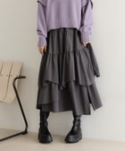 【ローリーズファーム/LOWRYS FARM】のティアードイレヘムスカート チャコールグレー|ID: prp329100004762255 ipo3291000000034587302