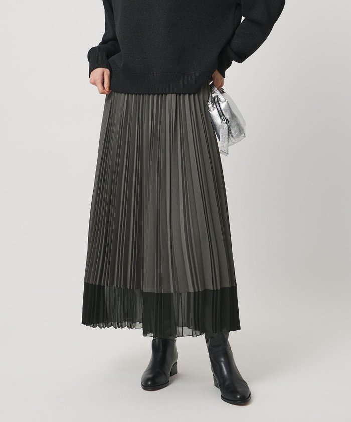 【ユナイテッドアローズ/UNITED ARROWS】のシアー コンビ プリーツ スカート インテリア・キッズ・メンズ・レディースファッション・服の通販 founy(ファニー) https://founy.com/ ファッション Fashion レディースファッション Fashion for Women スカート Skirts プリーツスカート / 上品フェミニンスタイル Pleated Skirts コンパクト Compact, Small Size コンビ Combo, Combination Style シアー Sheer, See-Through ジョーゼット Georgette, Semi-Sheer Fabric なめらか Smooth, Silky Texture ビッグ Big, Oversized プリーツ Pleats, Pleated レギュラー Regular, Standard Fit A/W・秋冬 Autumn/Winter |ID: prp329100004762261 ipo3291000000034577220