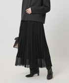 【ユナイテッドアローズ/UNITED ARROWS】のシアー コンビ プリーツ スカート BLACK|ID: prp329100004762261 ipo3291000000034577224