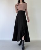 【ジュノア/JUNOAH】のイレへムレースアップスカート(薄手,裏地なし) 人気、トレンドファッション・服の通販 founy(ファニー) ファッション Fashion レディースファッション Fashion for Women スカート Skirts thumbnail ブラック|ID: prp329100004762288 ipo3291000000034466597