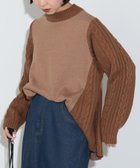 【ビームス ウイメン/BEAMS】のニットコンビ 異素材プルオーバー DARK BEIGE|ID: prp329100004762291 ipo3291000000034466634