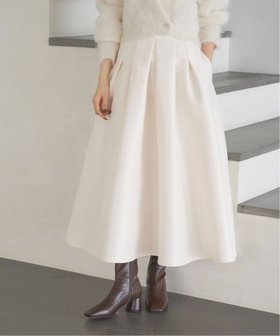 【ノーブル / スピック&スパン/NOBLE / Spick & Span】のボリュームフォルムスカート 人気、トレンドファッション・服の通販 founy(ファニー) ファッション Fashion レディースファッション Fashion for Women スカート Skirts サテン Satin, Glossy Fabric ダブル Double, Double-Breasted トレンド Trend, Trending Now フォルム Silhouette, Form フレア Flare, Flared |ID:prp329100004762301