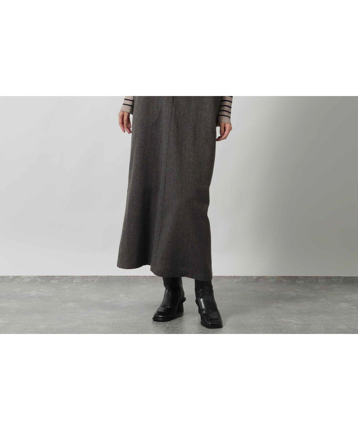 【ラコレ/LAKOLE】のツイードジャンパースカート インテリア・キッズ・メンズ・レディースファッション・服の通販 founy(ファニー) ファッション Fashion レディースファッション Fashion for Women スカート Skirts おすすめ Recommended / Our Picks インナー Innerwear シンプル Simple, Minimal スリット Slit, Slit Detail ツイード Twill, Twill Weave エレガント 上品 Elegant チャコール|ID: prp329100004762305 ipo3291000000034466798