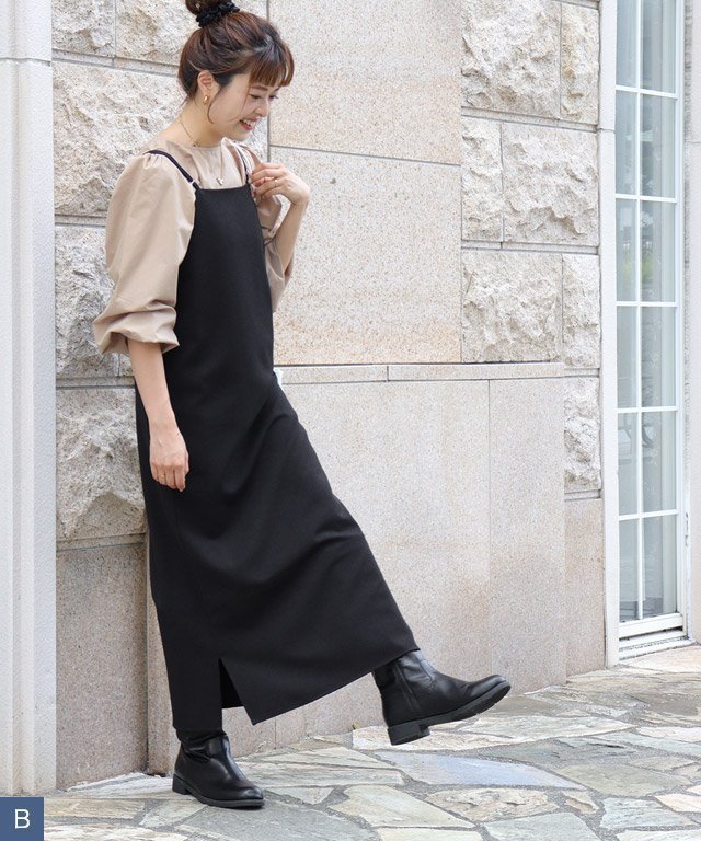 【ピエロ/Pierrot】の選べるキャミワンピースセット インテリア・キッズ・メンズ・レディースファッション・服の通販 founy(ファニー) 　ファッション　Fashion　レディースファッション　Fashion for Women　ワンピース　Dresses　キャミソールワンピース　Camisole Dresses　インナー　Innerwear　キャミワンピース　Cami Dress, Slip Dress　B/ブラック×グレージュ|ID: prp329100004762306 ipo3291000000034588927