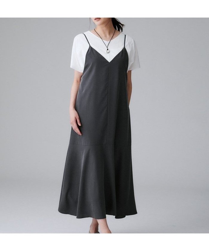 【アンタイトル/UNTITLED】の【洗える/肩紐調節可能】パウダーキャミワンピース インテリア・キッズ・メンズ・レディースファッション・服の通販 founy(ファニー) https://founy.com/ ファッション Fashion レディースファッション Fashion for Women ワンピース Dresses キャミソールワンピース Camisole Dresses おすすめ Recommended / Our Picks インナー Innerwear カーディガン Cardigan, Knitwear キャミワンピース Cami Dress, Slip Dress スマート Smart, Elegant タンク Tank Top, Sleeveless Top フレア Flare, Flared ポケット Pocket, Pocket Detail 切替 Switching, Contrast Panel 夏 Summer 洗える Machine Washable 羽織 Haori, Light Jacket |ID: prp329100004762311 ipo3291000000034599198