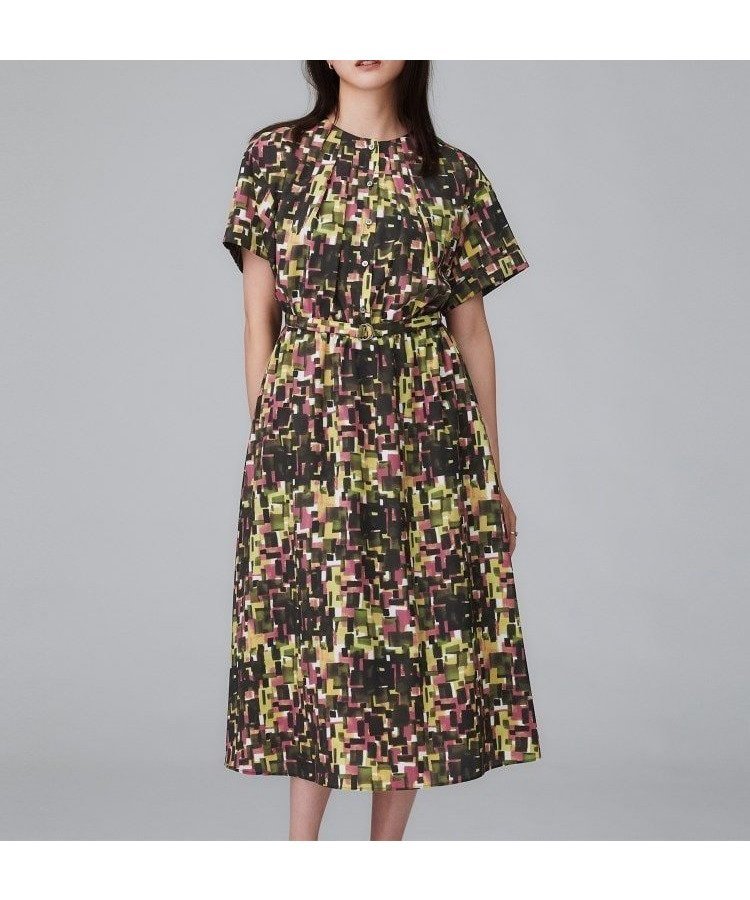 【アンタイトル/UNTITLED】の【洗える/前開きボタン/ベルト付】ブロック柄ワンピース インテリア・キッズ・メンズ・レディースファッション・服の通販 founy(ファニー) ファッション Fashion レディースファッション Fashion for Women ワンピース Dresses ベルト&ウエストマーク Belts & Waist Accessories エレガント 上品 Elegant 洗える Machine Washable キャミソール Camisole, Spaghetti Strap Top スマート Smart, Elegant ドレス Dress, One-Piece ドレープ Drape, Draping Fabric ブロック Block, Solid Block Pattern プリント Print, Printed Pattern ポケット Pocket, Pocket Detail モダン Modern, Contemporary おすすめ Recommended / Our Picks 夏 Summer グリーン|ID: prp329100004762312 ipo3291000000034466898