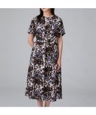 【アンタイトル/UNTITLED】の【洗える/前開きボタン/ベルト付】ブロック柄ワンピース ブルー|ID: prp329100004762312 ipo3291000000034466899