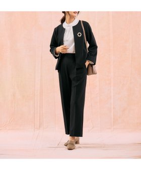 【グローバルワーク/GLOBAL WORK】のスゴラクストレッチクルージャケット3点セット/ 581024 人気、トレンドファッション・服の通販 founy(ファニー) ファッション Fashion レディースファッション Fashion for Women アウター Coat / Outerwear Collection レディースジャケット・軽アウター Jackets ジャケット Jacket, Outerwear ジョーゼット Georgette, Semi-Sheer Fabric ストレッチ Stretch, Stretchy Fabric ストレート Straight, Straight Cut テーパード Tapered, Tapered Pants バランス Balance, Style Balance フリル Frill, Ruffle 楽ちん Easy Fit, Comfortable |ID:prp329100004762315