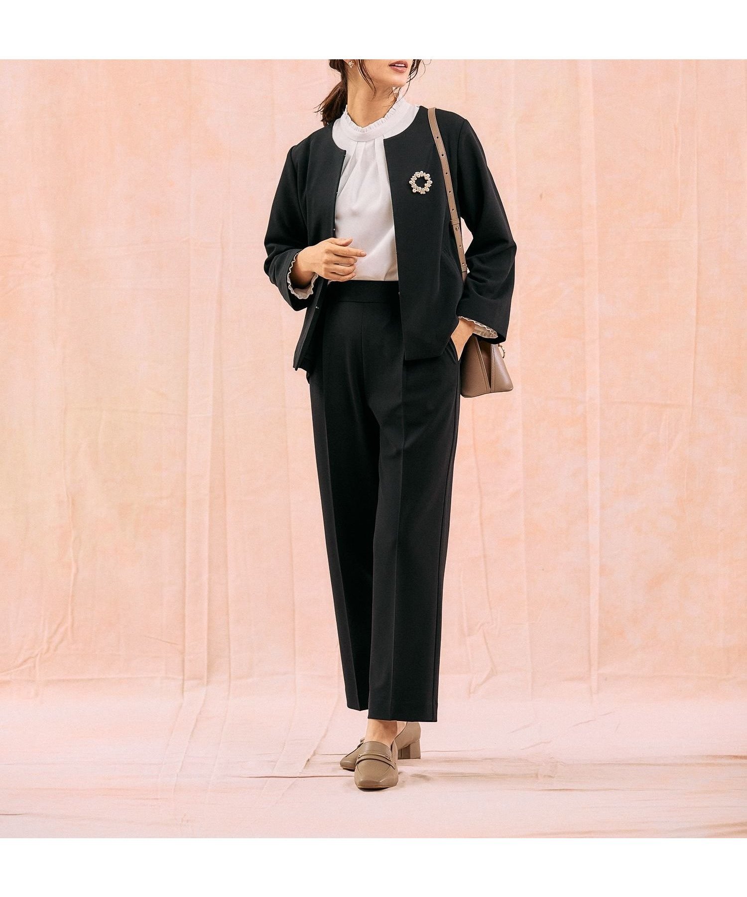 【グローバルワーク/GLOBAL WORK】のスゴラクストレッチクルージャケット3点セット/ 581024 人気、トレンドファッション・服の通販 founy(ファニー) ファッション Fashion レディースファッション Fashion for Women アウター Coat / Outerwear Collection レディースジャケット・軽アウター Jackets ジャケット Jacket, Outerwear ジョーゼット Georgette, Semi-Sheer Fabric ストレッチ Stretch, Stretchy Fabric ストレート Straight, Straight Cut テーパード Tapered, Tapered Pants バランス Balance, Style Balance フリル Frill, Ruffle 楽ちん Easy Fit, Comfortable other-1|ID: prp329100004762315 ipo3291000000034466920