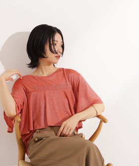 【エヌ ナチュラルビューティーベーシック/N.Natural Beauty basic】のラメドレープカットソー 人気、トレンドファッション・服の通販 founy(ファニー) ファッション Fashion レディースファッション Fashion for Women トップス・カットソー Cut & Sew Tops カットソー・ベーシックTシャツ Cut-and-Sewn Tops / Stretch Tees & Basics カットソー Cut and Sewn Top フレア Flare, Flared |ID:prp329100004762321