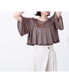 【エヌ ナチュラルビューティーベーシック/N.Natural Beauty basic】のラメドレープカットソー 人気、トレンドファッション・服の通販 founy(ファニー) ファッション Fashion レディースファッション Fashion for Women トップス・カットソー Cut & Sew Tops カットソー・ベーシックTシャツ Cut-and-Sewn Tops / Stretch Tees & Basics カットソー Cut and Sewn Top フレア Flare, Flared thumbnail ブラウン|ID: prp329100004762321 ipo3291000000034466951