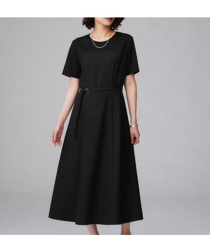 【アンタイトル/UNTITLED】の【きれいめカジュアル/セミフレア】異素材ドッキングワンピース インテリア・キッズ・メンズ・レディースファッション・服の通販 founy(ファニー) https://founy.com/ ファッション Fashion レディースファッション Fashion for Women ワンピース Dresses おすすめ Recommended / Our Picks スマート Smart, Elegant ドッキング Docking, Mixed Material フレア Flare, Flared ポケット Pocket, Pocket Detail 軽量 Lightweight, Ultra Light |ID: prp329100004762355 ipo3291000000034599213