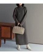 【リエディ/Re:EDIT】の前後2WAYハイネック指穴マキシニットワンピース チャコール|ID: prp329100004762378 ipo3291000000034871626