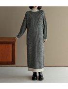 【リエディ/Re:EDIT】の前後2WAYハイネック指穴マキシニットワンピース ストライプ|ID: prp329100004762378 ipo3291000000034871630