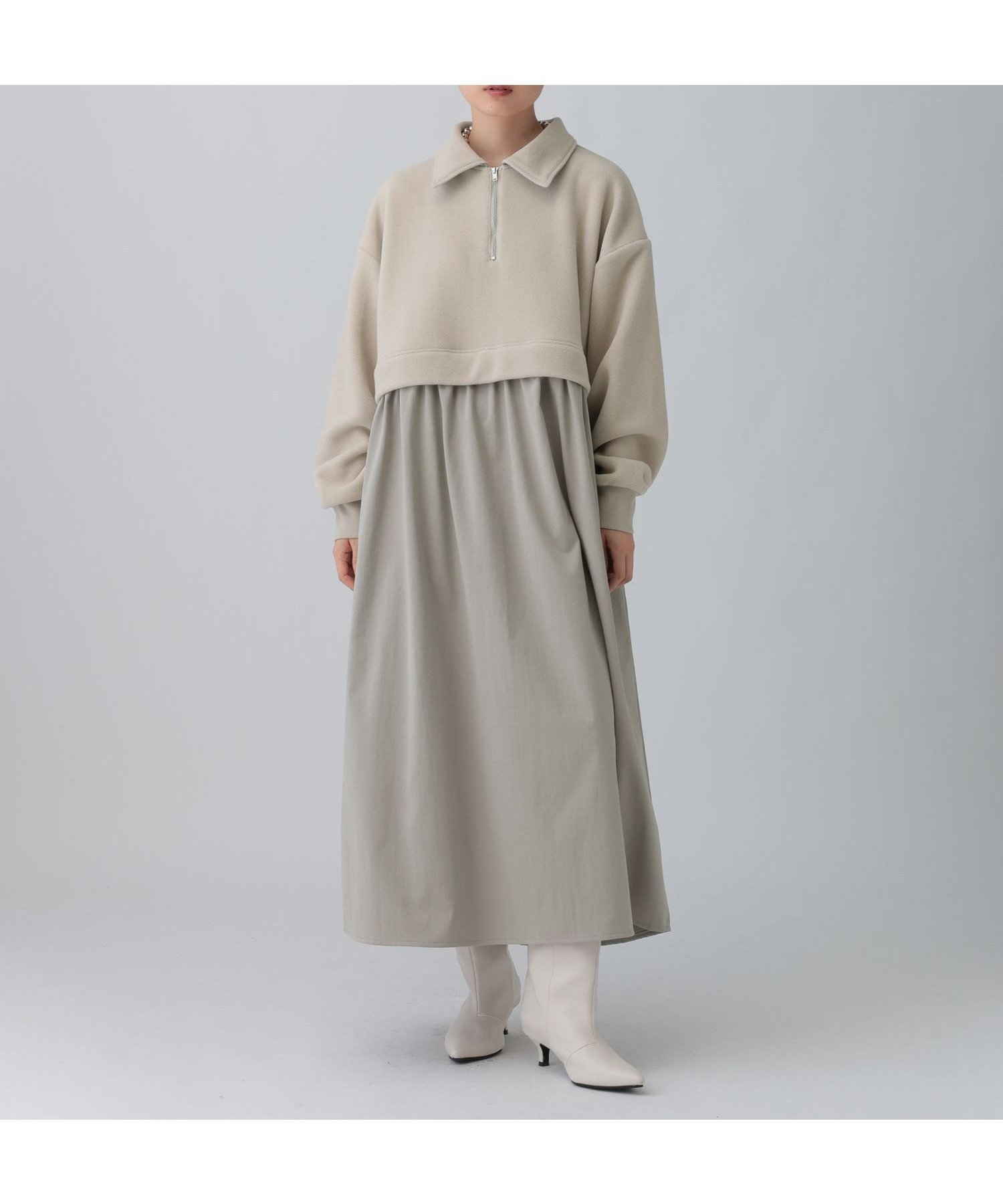 【レプシィム ローリーズファーム/LEPSIM LOWRYS FARM】のフリースドッキングワンピース 人気、トレンドファッション・服の通販 founy(ファニー) ファッション Fashion レディースファッション Fashion for Women ワンピース Dresses おすすめ Recommended / Our Picks タイツ Tights, Legwear ドッキング Docking, Mixed Material ロング Long, Long-Length other-1|ID: prp329100004762398 ipo3291000000034467911