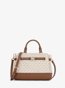 【マイケルコース/MICHAEL KORS】のREED センタージップ ベルテッド サッチェル スモール - MKシグネチャー マイケルコース 人気、トレンドファッション・服の通販 founy(ファニー) ファッション Fashion レディースファッション Fashion for Women コレクション Collection, Seasonal Line ラグジュアリー Luxury, Elegant |ID:prp329100004762423