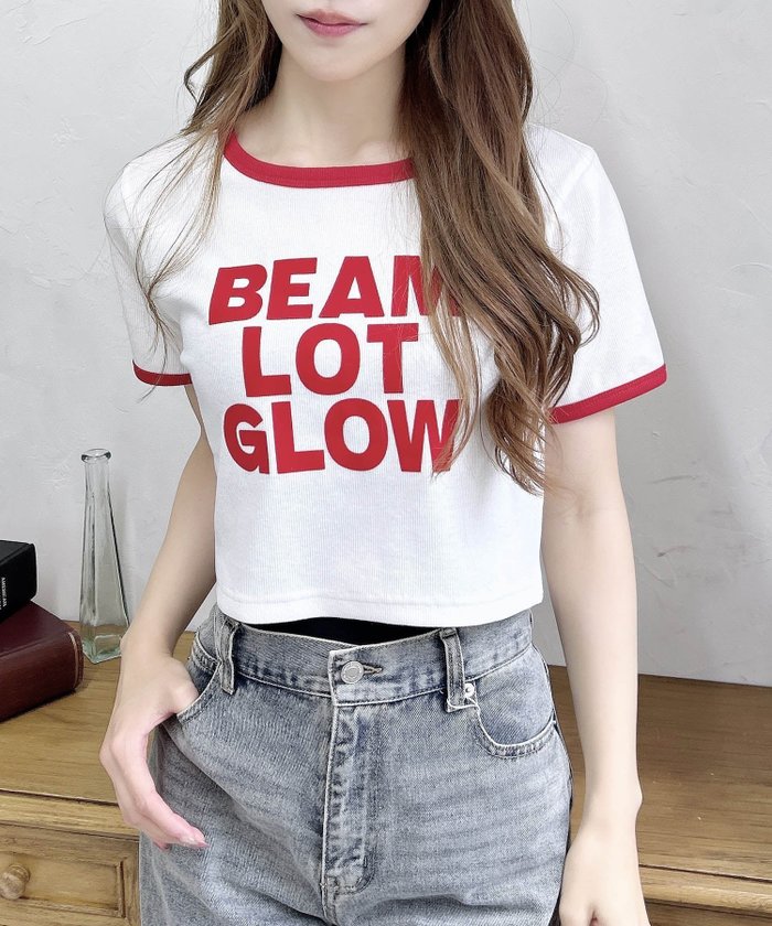 【イング/INGNI】のフロッキーロゴリンガーリブTシャツ インテリア・キッズ・メンズ・レディースファッション・服の通販 founy(ファニー) https://founy.com/ ファッション Fashion レディースファッション Fashion for Women トップス・カットソー Cut & Sew Tops シャツ・ブラウス・オフィスカジュアル Elegant Blouses & Button-Ups ロングTシャツ・Tシャツ Longline T-Shirts & Tees ショート Short, Short Length スポーティ Sporty, Casual Athletic スマホ Smartphone, Mobile Device トレンド Trend, Trending Now バランス Balance, Style Balance フロント Front, Front Design |ID: prp329100004762505 ipo3291000000034469204