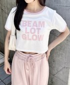 【イング/INGNI】のフロッキーロゴリンガーリブTシャツ オフホワイト/ピンク|ID: prp329100004762505 ipo3291000000034469206