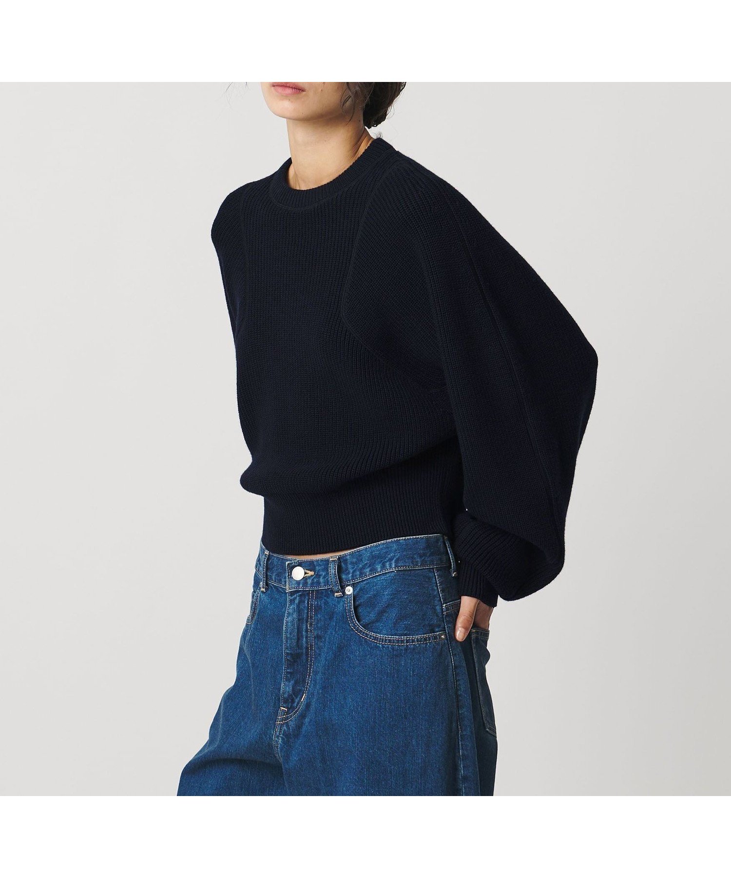 【ユナイテッドアローズ/UNITED ARROWS】のAEWEN MATOPH アゼステッチ ニットプルオーバー - ウォッシャブル - インテリア・キッズ・メンズ・レディースファッション・服の通販 founy(ファニー) 　ファッション　Fashion　レディースファッション　Fashion for Women　トップス・カットソー　Cut & Sew Tops　ニット　Knit Tops & Sweaters　カジュアルプルオーバー・ニットトップス　Pullovers & Knit Tops / Casual Pullovers　ウォッシャブル　Machine Washable　コンパクト　Compact, Small Size　デニム　Denim, Jeans Material　トレンド　Trend, Trending Now　バランス　Balance, Style Balance　ボトム　Bottoms, Lower Wear　ミックス　Mix, Mixed Style　リラックス　Relax, Relaxed Fit　ワイド　Wide, Wide Fit　おすすめ　Recommended / Our Picks　NAVY|ID: prp329100004762512 ipo3291000000034870503