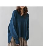 【グローバルワーク/GLOBAL WORK】のメルティリブVネックプルオーバー/579519 人気、トレンドファッション・服の通販 founy(ファニー) ファッション Fashion レディースファッション Fashion for Women トップス・カットソー Cut & Sew Tops カジュアルプルオーバー・ニットトップス Pullovers & Knit Tops / Casual Pullovers Vネックトップス V-Neck Tops / V-Cut Neckline Shirts おすすめ Recommended / Our Picks デニム Denim, Jeans Material フロント Front, Front Design リラックス Relax, Relaxed Fit ワイド Wide, Wide Fit thumbnail ダスティブルー87|ID: prp329100004762519 ipo3291000000034469432