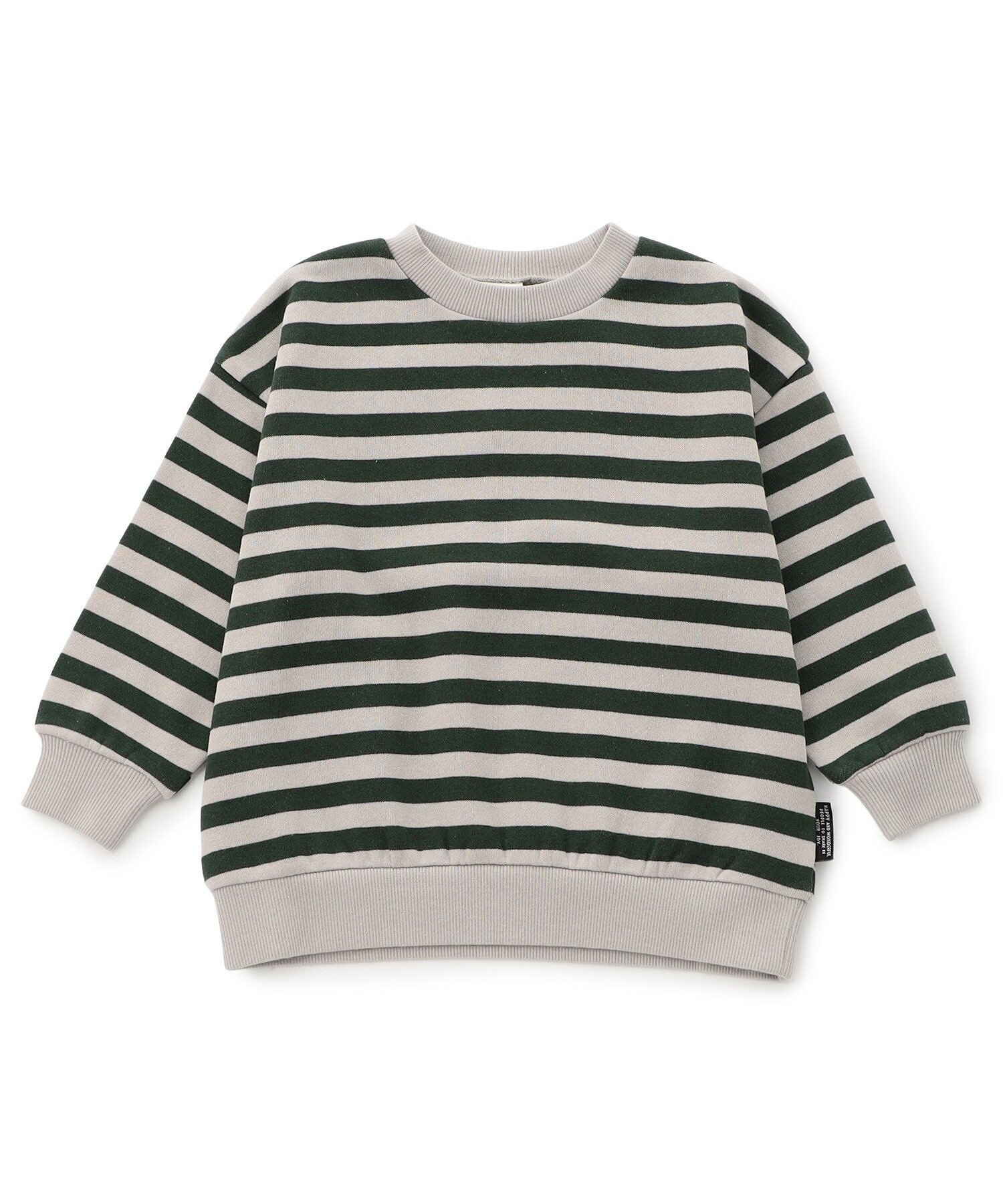 【エフオー オンラインストア/F.O.Online Store / KIDS】のWEB限定 あったか裏起毛無地ボーダートレーナー インテリア・キッズ・メンズ・レディースファッション・服の通販 founy(ファニー) ファッション Fashion キッズファッション Fashion for Kids トレーナー Sweatshirt, Trainer ボーダー Border, Stripe 人気 Popular, Best Seller 無地 Plain, Solid Color グリーン|ID: prp329100004762552 ipo3291000000034581215