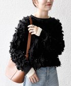 【シップス フォー ウィメン/SHIPS】のSHIPS any 手洗い可能 フリンジ デザイン ニット プルオーバー ブラック|ID: prp329100004762628 ipo3291000000034772899